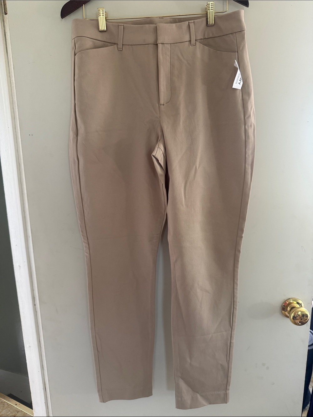 Old Navy Women’s Tan Khaki Pixie Skinny High Rise Pants Sz 12 Tall NWT
